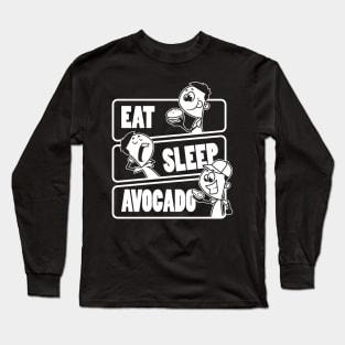 Eat Sleep Avocado Repeat - Vegan avocado food lover graphic Long Sleeve T-Shirt